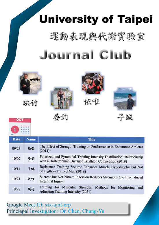 Exercise and Health Sciences Journal Clubs in October