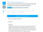 Acute effect of combined exercise with aerobic and resistance exercises on executive function